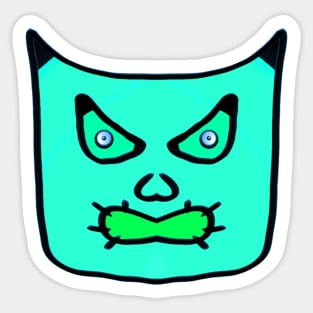 monster blue illustratrion Sticker